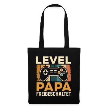 Soon Dad LEVEL DAD UNLOCKED FUNNY - Tote Bag - black - Front
