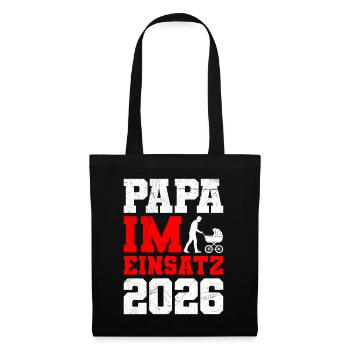 Paternité PAPA EN ACTION 2026 DRÔLE - Sac en tissu - noir - Devant