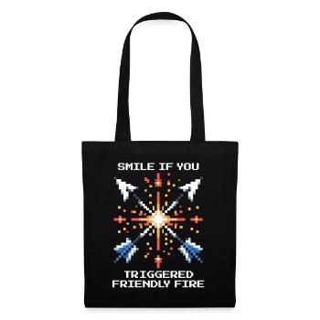 Smile When You Trigger Team Damage | Co-op - Tote Bag - black - Front