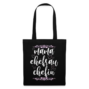 Mama Ehefrau Chefin Muttertag Mutter - Stoffbeutel - Schwarz - Vorne