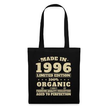 1996 Vintage Retro Geburtstagsgeschenk - Stoffbeutel - Schwarz - Vorne
