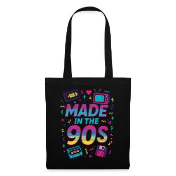 Made in the 90s - Stoffbeutel - Schwarz - Vorne
