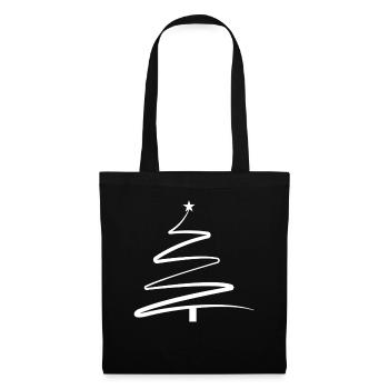 Christmas Tree Zigzag Sketch - Tote Bag - black - Front