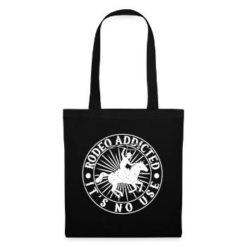 Rodeo Horse Riding Rodeo Addicted Cowboy - Stoffbeutel - Schwarz - Vorne