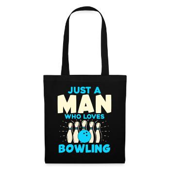 Man Who Loves Bowling Pins - Tote Bag - black - Front