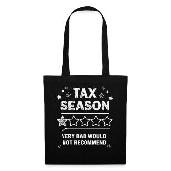 Tax Season - 1 Star Rating Design - Tote Bag - black - Front