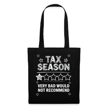 Tax Season - 1 Star Rating Design - Tote Bag - black - Front