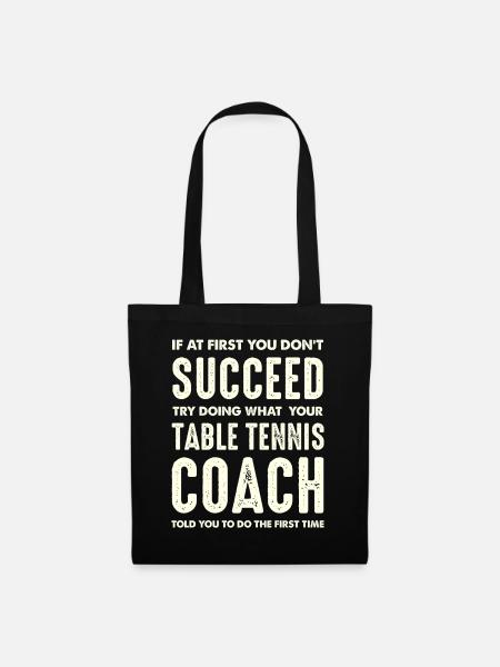 Entraîneur de tennis de table disant - Sac en tissu - noir