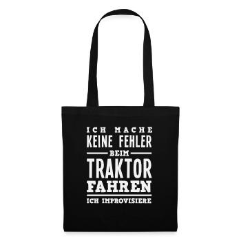Cadeau drôle de conducteur de tracteur - Sac en tissu - noir - Devant