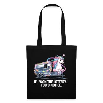 Funny If I Won The Lottery You’d Notice Yacht boat - Stoffbeutel - Schwarz - Vorne