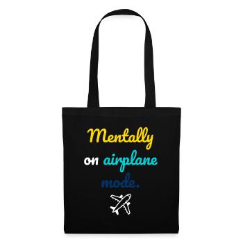 Mode de vol mental - Sac en tissu - noir - Devant