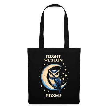 Night Vision: on Max | Owl Stealth - Tote Bag - black - Front