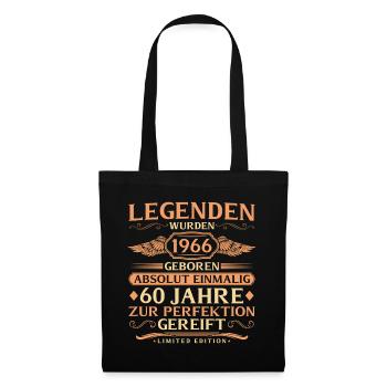 60e anniversaire Absolument unique - Né en 1966 - Sac en tissu - noir - Devant