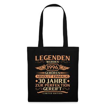 30e anniversaire Absolument unique - Né en 1996 - Sac en tissu - noir - Devant