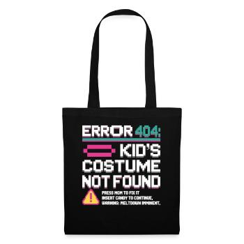 Error 404 Kinderkostüm nicht gefunden - Stoffbeutel - Schwarz - Vorne