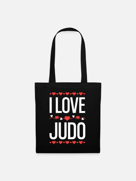 I Love Judo - Stoffbeutel - Schwarz