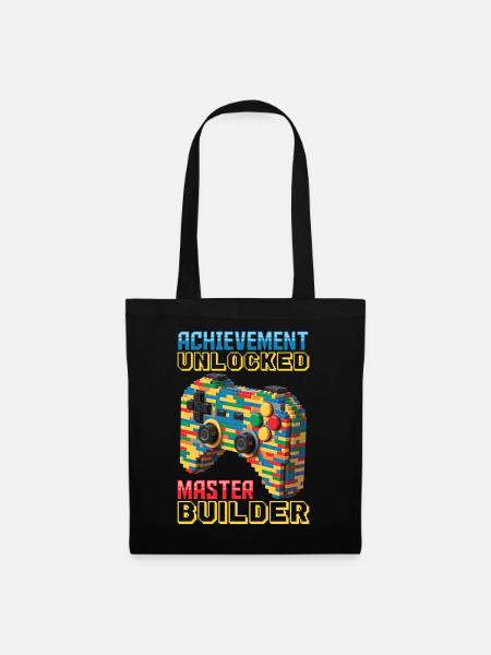 Building Blocks Gamer Gaming Brick Builder - Stoffbeutel - Schwarz