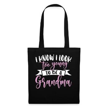 Oma Mama Geschenk Weihnachtsgeschenke Großmutter  - Stoffbeutel - Schwarz - Vorne