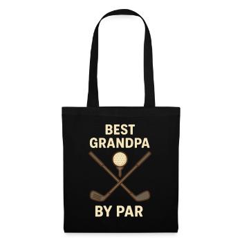 Best Grandpa By Par Funny Golf Lover Design - Tote Bag - black - Front