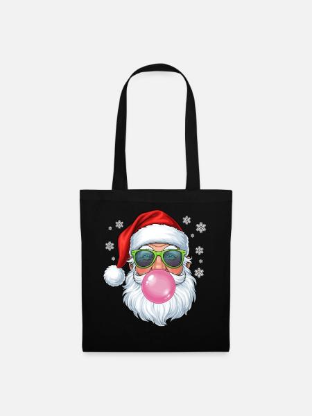 Weihnachtsmann Bubble Gum - Stoffbeutel - Schwarz