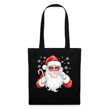 Père Noël Bubble Gum Rose - Sac en tissu - noir - Devant