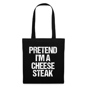 Pretend I’m a Cheesesteak Lazy Text Costume - Tote Bag - black - Front