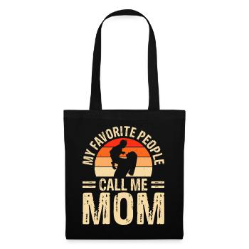 Mama Muttertag Geschenk Weihnachtsgeschenke   - Stoffbeutel - Schwarz - Vorne