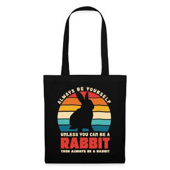Retro Bunnies Dicter d’être soi-même - Sac en tissu - noir - Devant