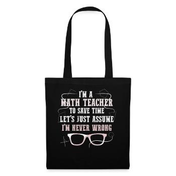 Math Teacher Geometry School Mathematics - Tote Bag - black - Front