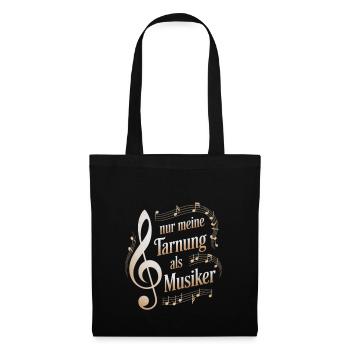 Métier de personnalisateur - mon camouflage en tant que musicien - Sac en tissu - noir - Devant