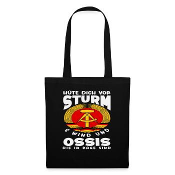 Sturm Wind Ossi In Rage Spruch DDR Stolz - Tote Bag - black - Front
