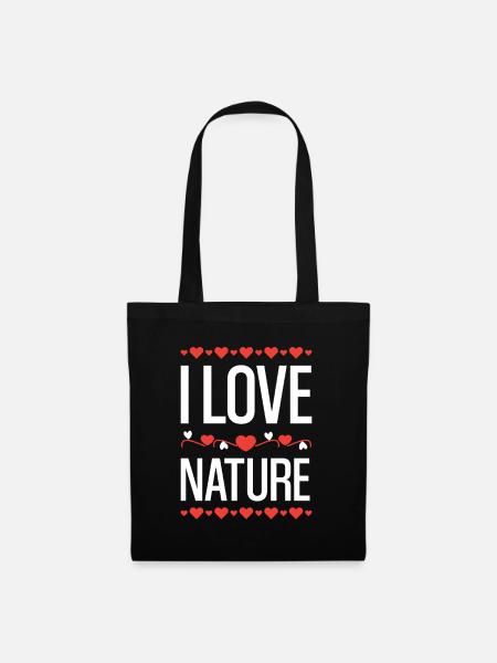 Ich liebe Natur  - Stoffbeutel - Schwarz