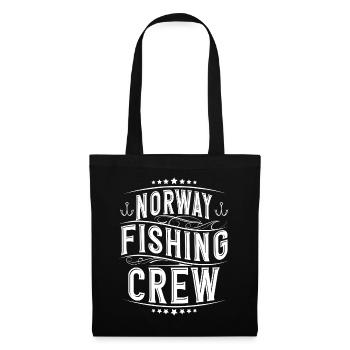Norvège Pêche - Sac en tissu - noir - Devant