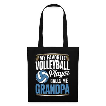 Volleyball Grandpa - Favorite Player Design - Tote Bag - black - Front
