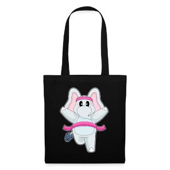 Elephant Jogger Jogging Sport - Tote Bag - black - Front