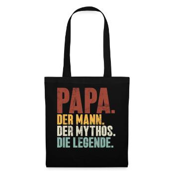 Papa L’Homme Le Mythe La Légende Rétro - Sac en tissu - noir - Devant