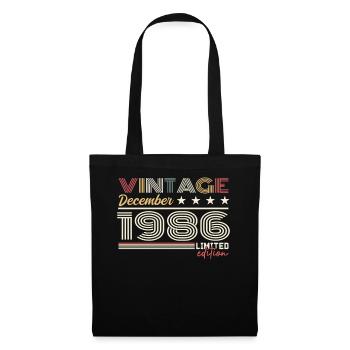 Geschenk Dezember 1986 - Stoffbeutel - Schwarz - Vorne