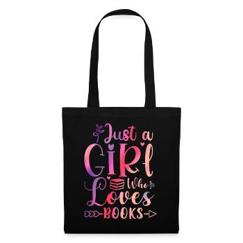 Juste une fille qui aime les livres - Sac en tissu - noir - Devant