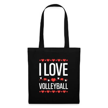 I love volleyball hearts - Tote Bag - black - Front