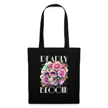 Flowers Skull Beauty Bloom - Tote Bag - black - Front