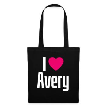 J’aime Avery Pink Heart J’aime Avery - Sac en tissu - noir - Devant