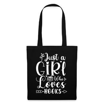 Juste une fille qui aime les livres - Sac en tissu - noir - Devant