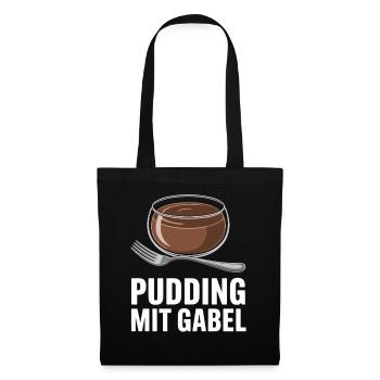 Pudding with fork - Tote Bag - black - Front