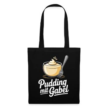 Pudding with fork - Tote Bag - black - Front
