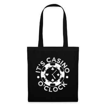 Casino Gambler C’est Casino O ́Clock Gambling - Sac en tissu - noir - Devant