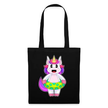 Licorne Natation Anneau De Natation Été - Sac en tissu - noir - Devant