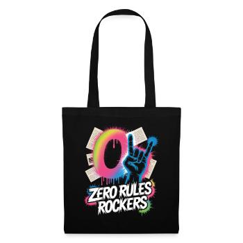 Zero Rules Rockers Punk Rock Music - Tote Bag - black - Front