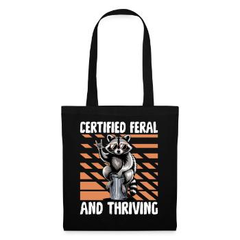 Drôle de raton laveur - Sac en tissu - noir - Devant