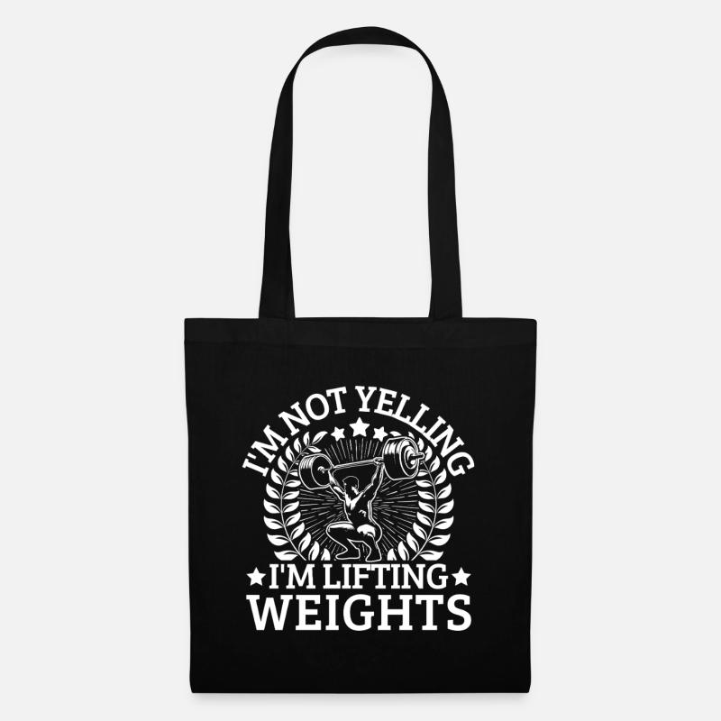 Powerlifting Bodybuilder Not Yelling I´m Lifting - Stoffbeutel - Schwarz