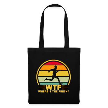 Course à pied Où est le marathonien d’arrivée - Sac en tissu - noir - Devant